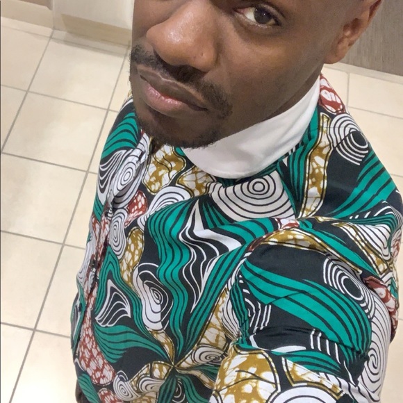 Ankara Print Button Up - Picture 3 of 3